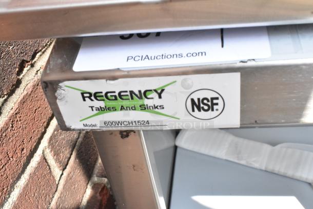 BRAND NEW Regency 600WCH1524 24" stainless steel wall cabinet with hinged doors, scratch and dent, NSF certified.