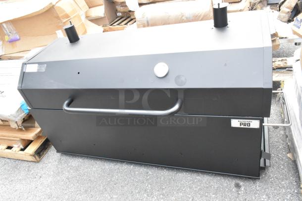 Backyard Pro 60" Smoker Grill, model 554SMOKR60AS, charcoal/wood, adjustable grates, new scratch and dent condition.