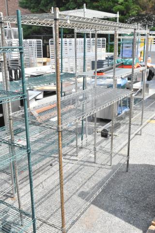 Metro Chrome 3-Tier Wire Shelving Unit, in fair condition, dismantle required, consider freight costs.