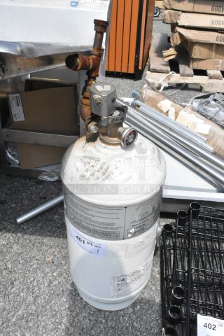 Kidde WHDR-125 Fire Suppression Tank, white, with visible labels and valve fittings; buyer pickup required.