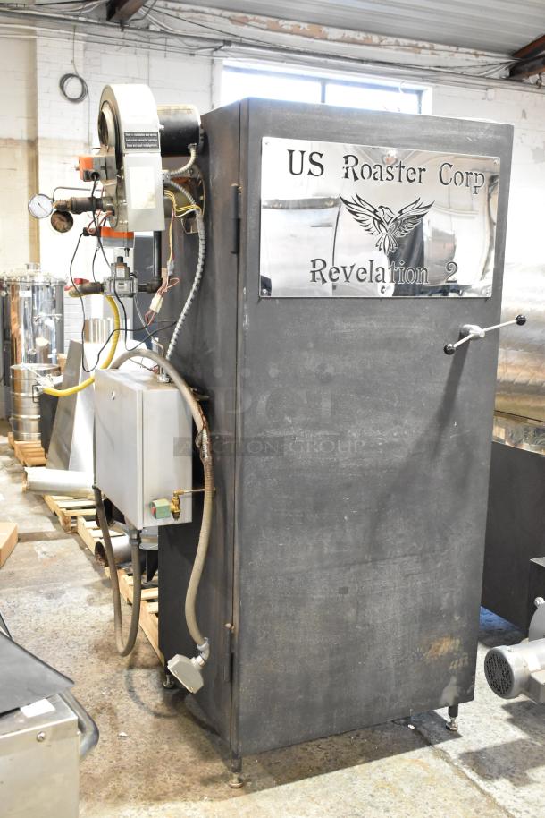 US Roaster Corp 23 Kilo coffee bean roaster, metal, natural gas power, Revelation 2 model, 208-230/460V, 3 phase.