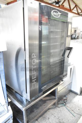 2018 Cadco Unox XAVC-10FS-GPR combi oven, stainless steel, half size, 49,260 BTU, commercial use, good condition.