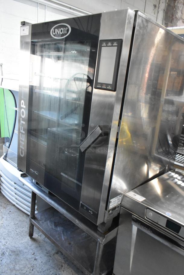 2018 Cadco Unox XAVC-10FS-GPR stainless steel commercial half-size combi oven, 49,260 BTU, in good condition.