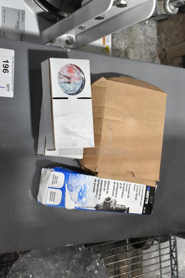 Brand new Hatco C-36 metal commercial 6-gallon compact booster water heater with accessories, 208 volts, 1 phase, boxed.