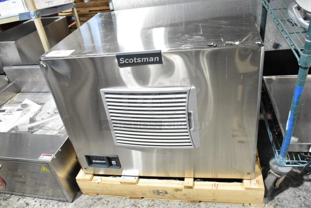 Brand new Scotsman MC0330SA-1A Prodigy Elite 30” ice machine, stainless steel, 400 lb capacity, minor dent on top edge.