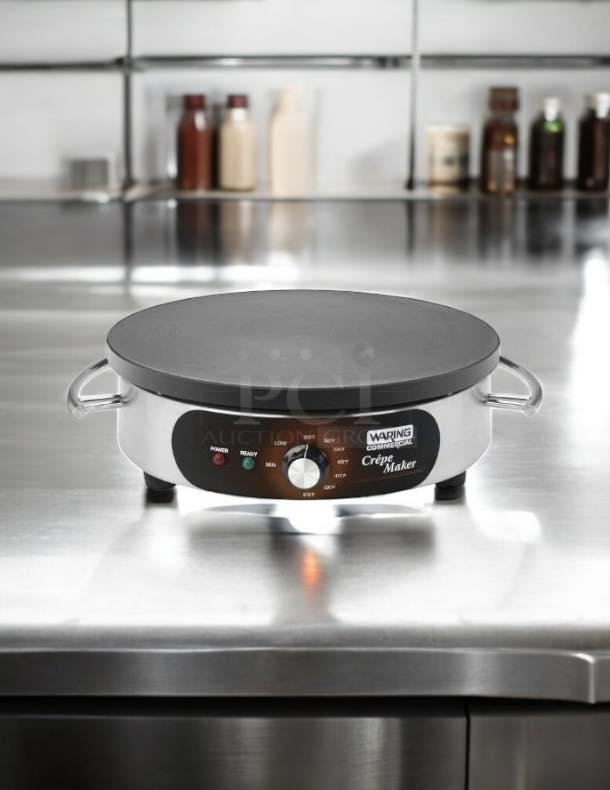 Waring WSC-160 16" Electric Crepe Maker, great condition, fully tested, with temperature control knob, 120V.