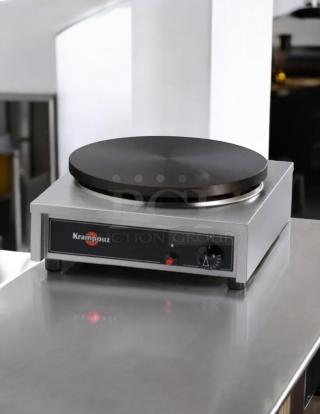 Krampouz CGCIP4 gas crepe maker, 15 3/4" diameter, excellent condition, fully tested, stainless steel body.