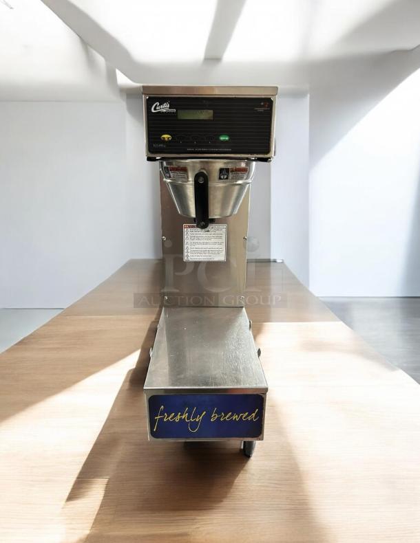 Curtis PTT-3 Iced Tea Brewer, 3-gallon, 120V, excellent condition, stainless steel, "freshly brewed" label, fully tested.