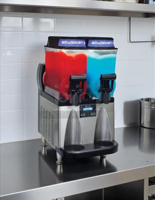 Bunn Ultra-2, 34000.0522 double 3-gallon liquid autofill frozen slushy machine, fully tested, excellent condition.