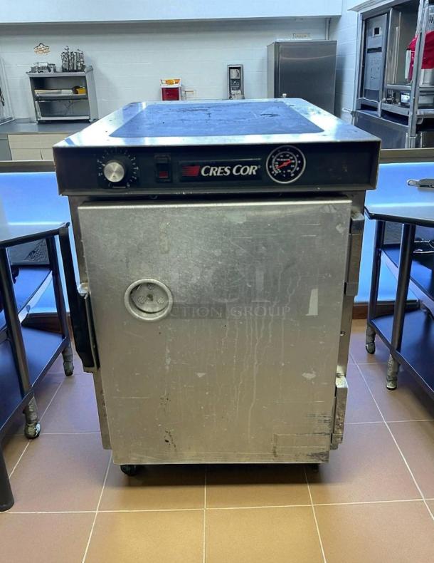 Cres Cor H-339-12-135C insulated aluminum holding cabinet in great condition, fully tested, 120V, with control panel and temperature gauge.
