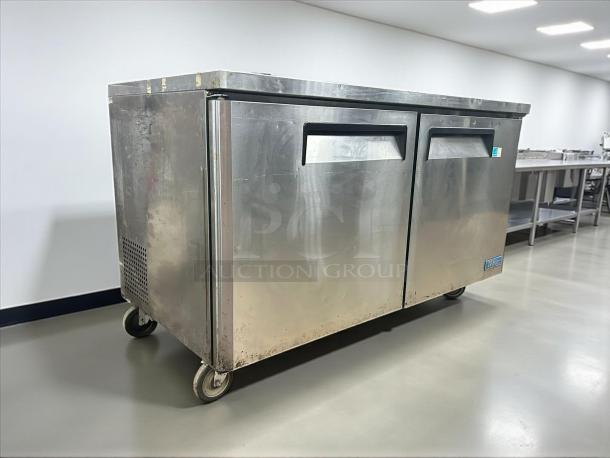 Turbo Air MUR-60-N M3 Series 60" undercounter refrigerator in excellent condition. Two-door, stainless steel, 115 volts, phase 1.