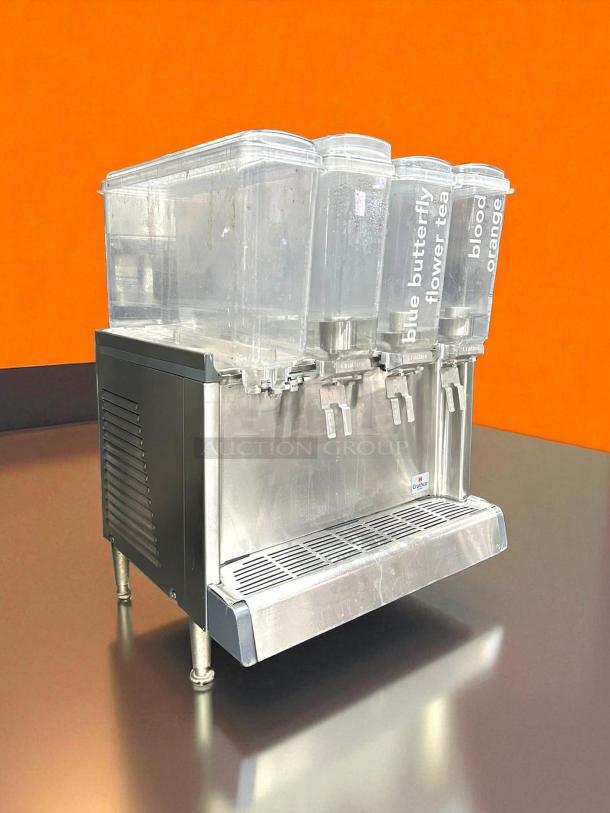 Crathco CS-4E-16-290 refrigerated drink dispenser, amazing condition, fully tested, with four 2.4-gal bowls, 120v.