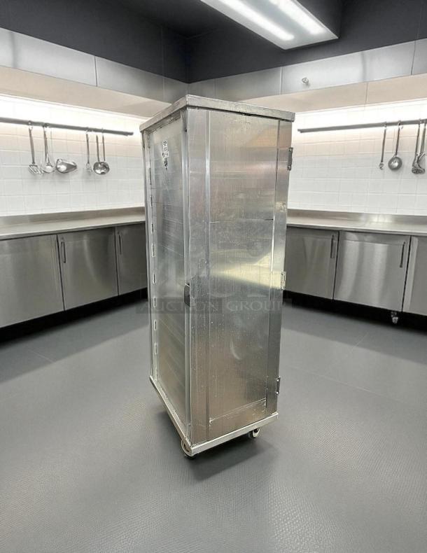 New Age Industrial 1290PH full-size enclosed bun pan rack, holds 40 pans, excellent condition, fully tested and working.