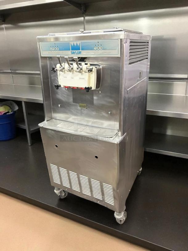 Taylor Y339-27 Gravity Ice Cream Machine in amazing condition, 208/230 V, 1 Phase, fully tested and working, stainless steel, on wheels.