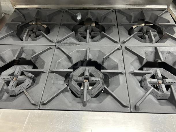 Atosa AGR-6B CookRite 36" gas range with six 32,000 BTU burners, in excellent condition, fully tested and working.