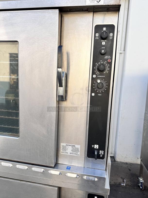 Blodgett AC500 Nat Gas Convection Oven, double stacked, extra capacity, excellent condition, tested and working.