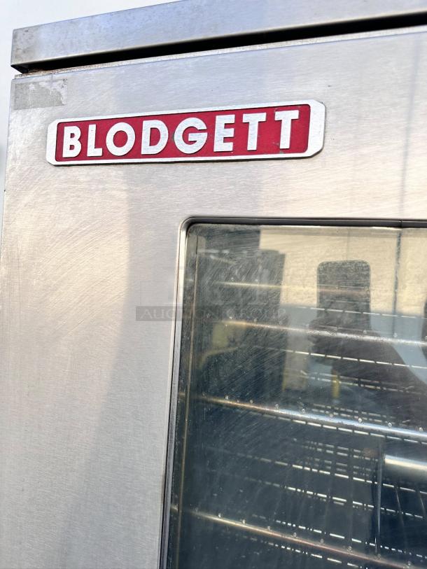 Blodgett Model AC500 convection oven, stainless steel, double stacked, excellent condition, visible brand logo.