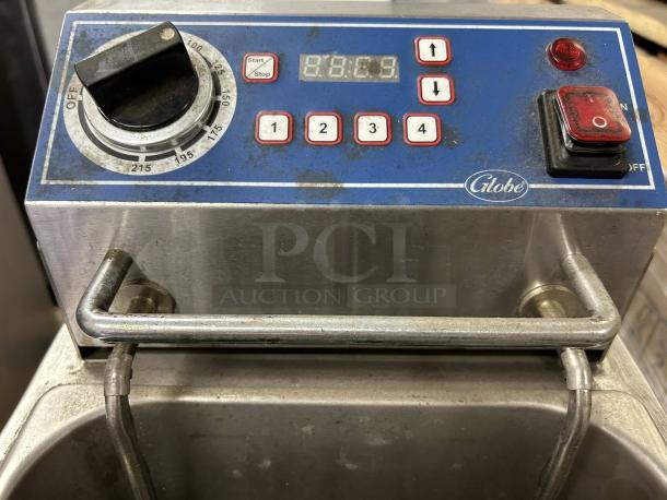 Globe GPC16 12" electric countertop pasta cooker, stainless steel, digital controls, 208/240 volts, fully tested, great condition.