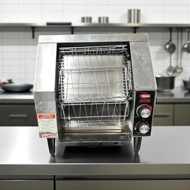 Hatco TQ-10 Horizontal Conveyor Toaster, excellent condition, stainless steel, 300 slices/hour, fully tested, 208V.