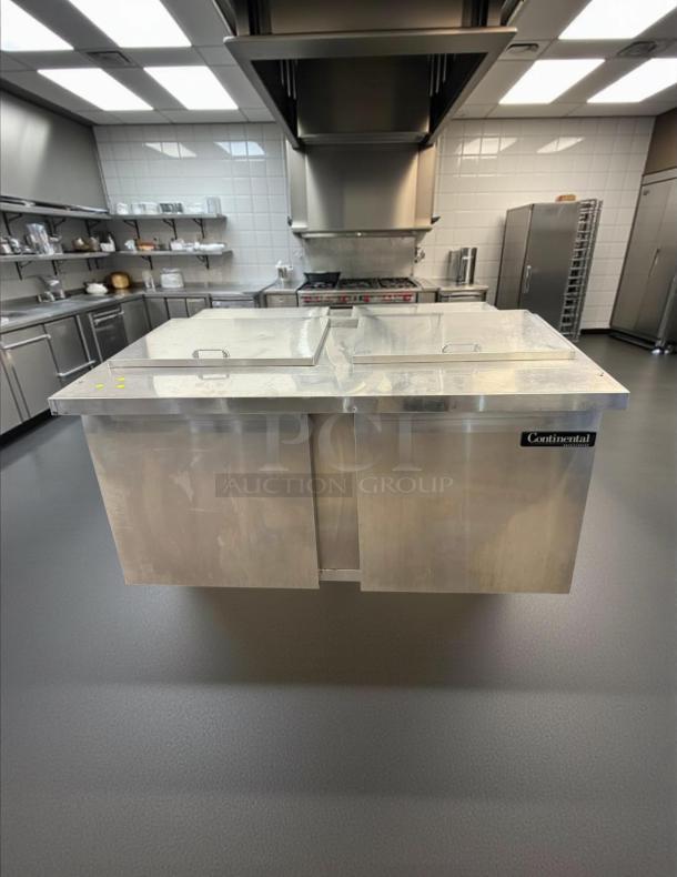 Continental SW60-24M Mighty Top Sandwich Prep Unit, 60", 17 cu ft, stainless steel, tested and working, great condition.