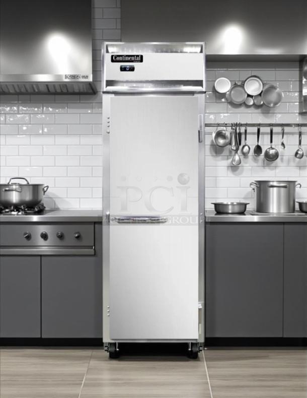 Continental Refrigerator 1F Freezer, reach-in, single section, excellent condition, 115v, tested and working.