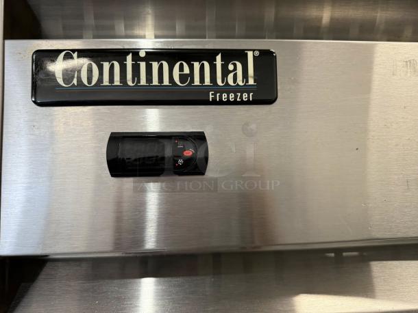 Continental 1F reach-in freezer, stainless steel, digital controls, one-section, 115v, excellent condition, tested working.