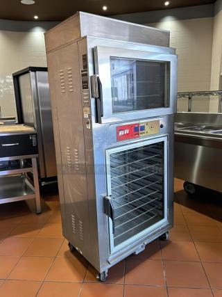 NUVU QB-3/9 Proofer Oven, Model SUB-123P, electric, 208v, stainless steel, dual glass doors, pristine condition.