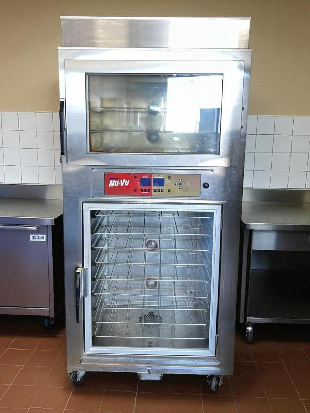 NU-VU QB-3/9 electric proofer oven, model SUB-123P, with heat and humidity control, 208v/1ph, excellent condition.