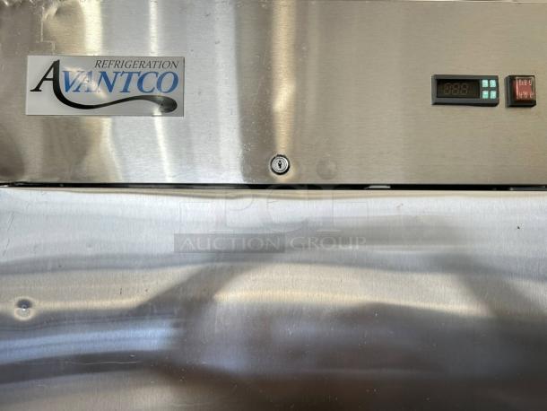 Avantco A-19F-HC 29" reach-in freezer, like new, tested & working, with control panel and Avantco branding visible.