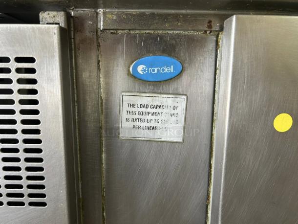Randell FX-2WS-290 refrigerated chef base, stainless steel, great condition, tested, 48" wide, 115v, Randell logo visible.