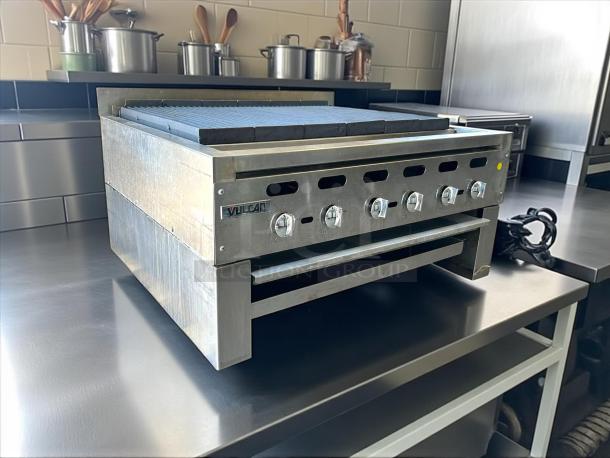 Vulcan VACB36 gas charbroiler, 36"W, Achiever Series, excellent condition, 108 kBTU, stainless steel, tested & working.