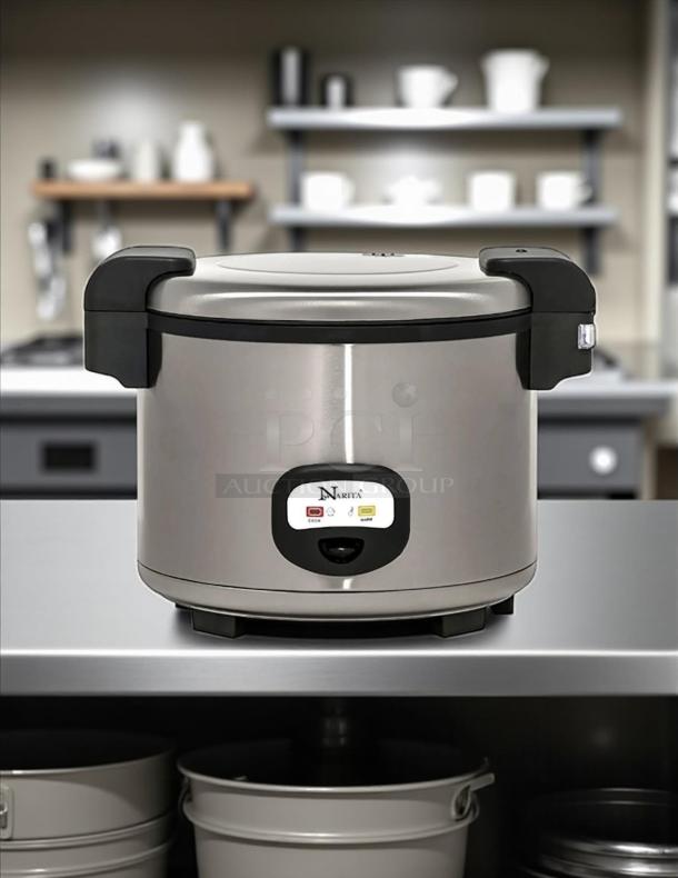 Narita USA NRC-1160 Rice Cooker/Warmer, 30 Cup, stainless steel, new in box, 115V, 1550W, model NRC-1160.
