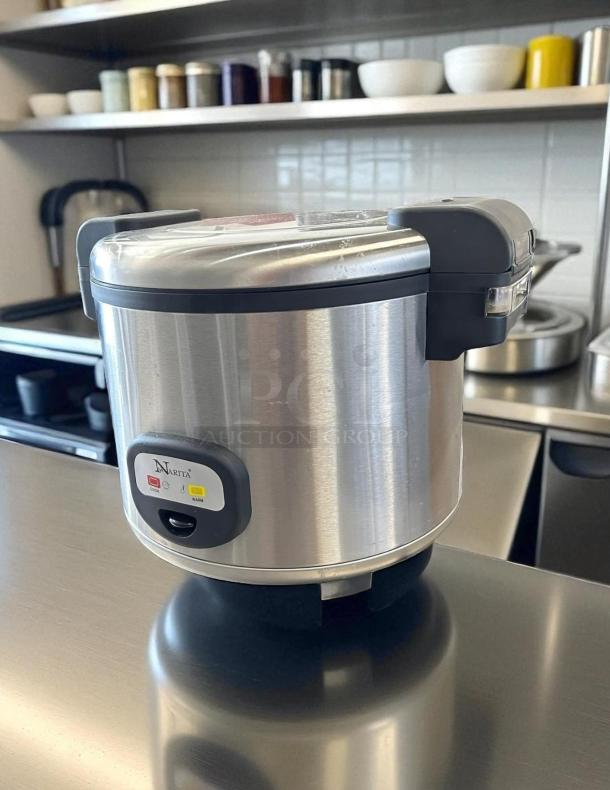 Narita USA NRC-1160 30-cup rice cooker/warmer. Stainless steel, new in box, 120V, 1550W. Model: NRC-1160.
