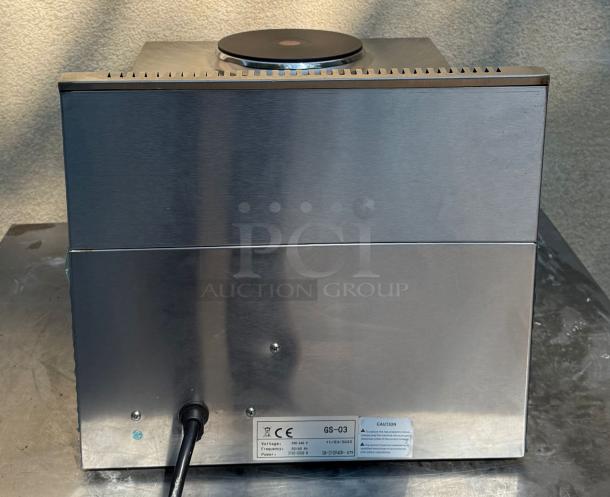 Prepline Double Burner GS-03, stainless steel, visible label showing voltage and model details, excellent condition.