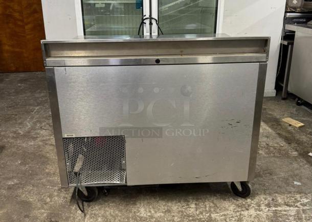 True TWT-44-HC worktop refrigerator, 44 1/2" deep, stainless steel, with 3 9/16" backsplash, tested and operational.