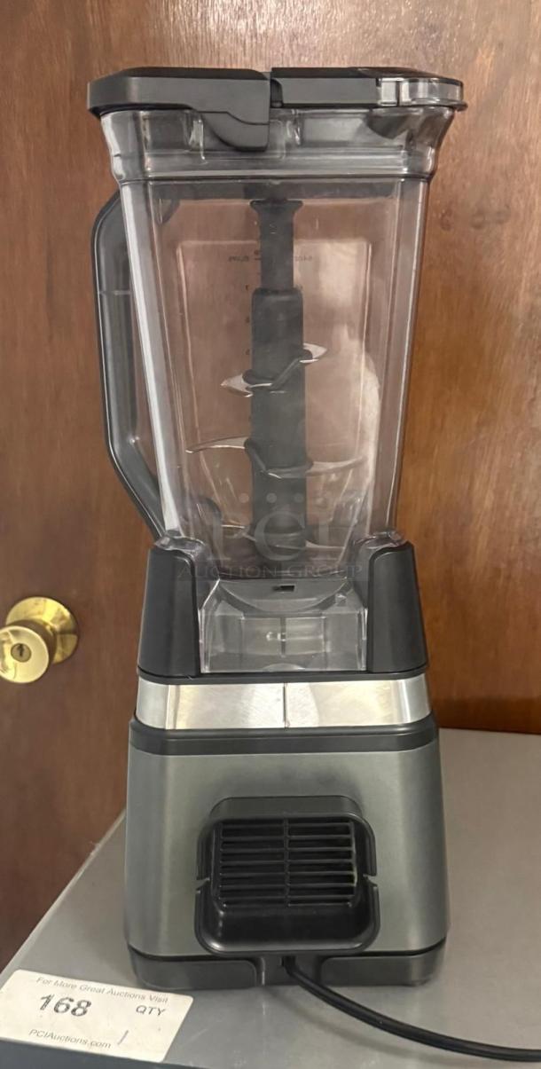 Ninja® Professional Plus Kitchen System Blender with black base, transparent jar, multi-blade system, in excellent condition.