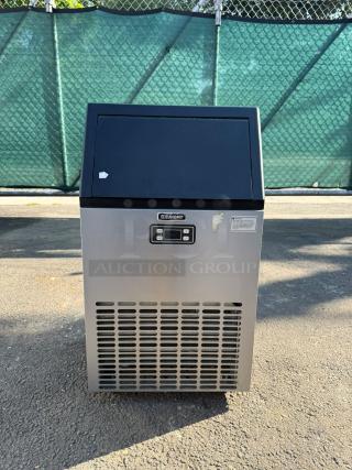 EUHOMY (IM-02) Commercial Ice Maker Machine - 99lbs Daily Production, 33lbs Ice Storage, Stainless Steel Freestanding & Under Counter Ice Maker - Item #1202490