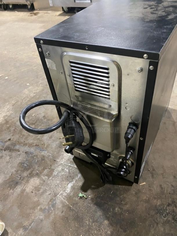 MerryChef black high-speed rapid cook oven, electric-powered, 208/240V, 1 phase, countertop model, good condition.