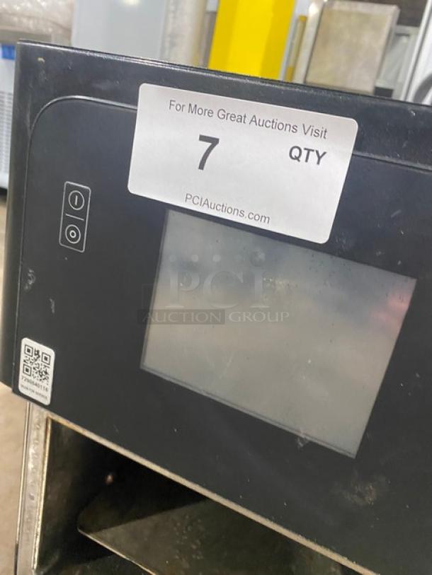 MerryChef electric powered countertop rapid cook oven, black, touchscreen panel, 208/240V, late model, used condition.