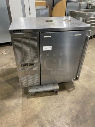 Perlick stainless steel refrigerated cabinet, model DZS36-T-1. Dual-zone, commercial grade, single section, 115V.