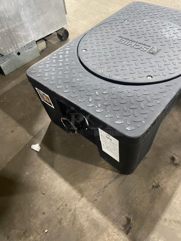 Schier Products Great Basin Series 20 Gal. Hydromechanical Grease Interceptor, Model 4065-001-05, black, excellent condition.