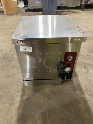 Southbend Strato Steam Series STRE5D electric countertop steamer, stainless steel, fits 5 pans, built-in pan rack, 208V 3-phase.