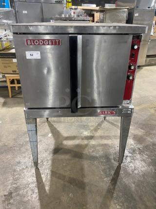Blodgett Commercial Stainless Steel Electric Powered Single Stack Convection Oven! With Thermostatic Controls! With Wired Oven Racks! On Legs! - Item #1200813