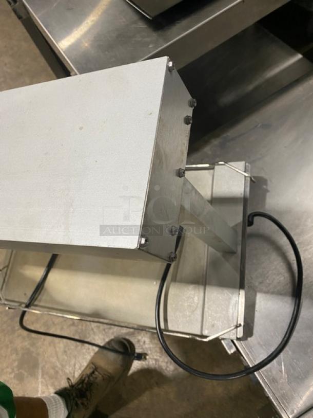 Hatco Glo-Ray series stainless steel electric countertop food warmer with overhead heating strip, shown in good condition.