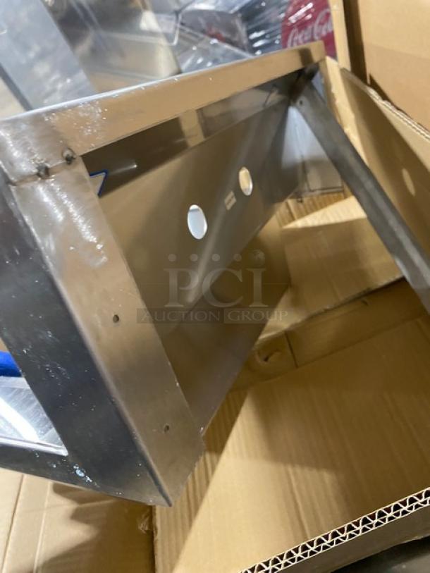 BRAND NEW Mixrite MRS-HS-18 stainless steel hand washing sink with faucet. Commercial-grade, durable, in original packaging.