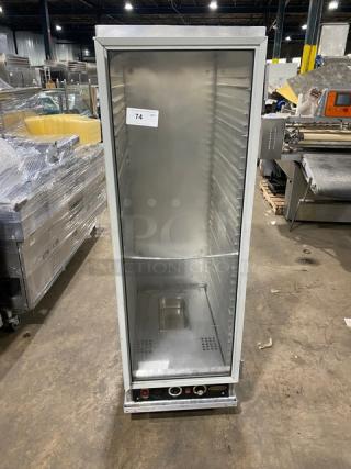 Serv-Ware SC1836HPI heated holding cabinet, full-height, electric, on casters, stainless steel interior, 120V.