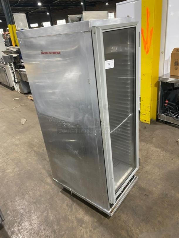 Serv-Ware SC1836HPI heated holding/proofing cabinet, full-height, electric, 120V, on casters, good condition.