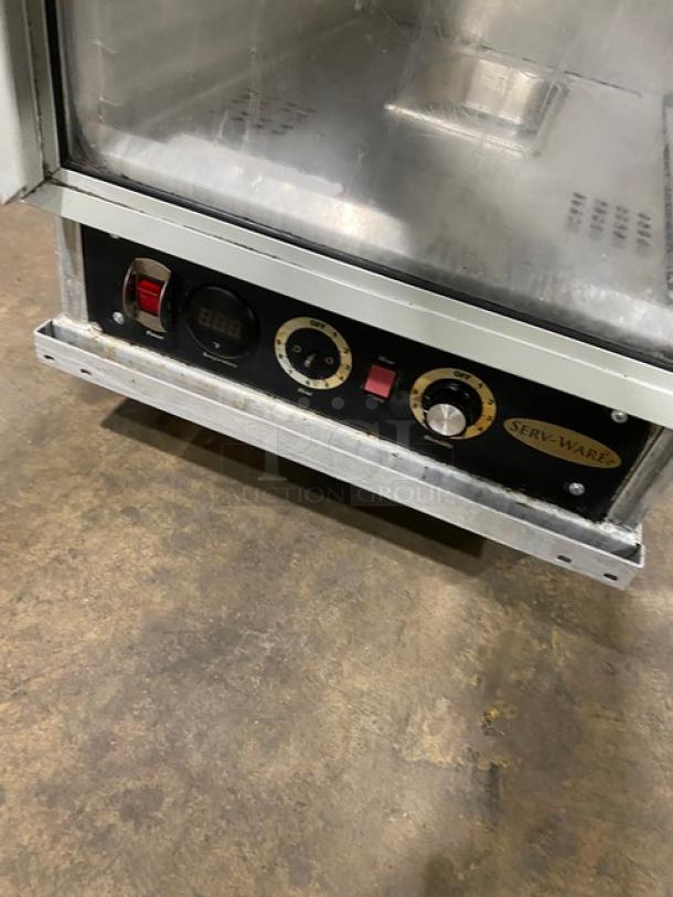 Serv-Ware SC1836HPI heated holding/proofing cabinet with controls, digital display, on casters, 120V, SN: 6181293.