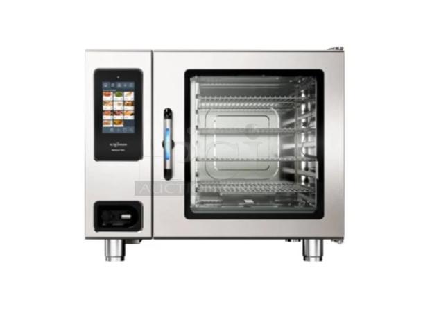 NEW Alto-Shaam CTP720E Prodigy Pro Series stainless steel combi oven with digital touch controls, probe, and wired racks.