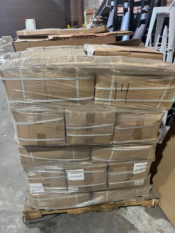 Brand new full pallet of AeroGlove biodegradable gloves, model 3697BC, 1,200 per case, wrapped and labeled.